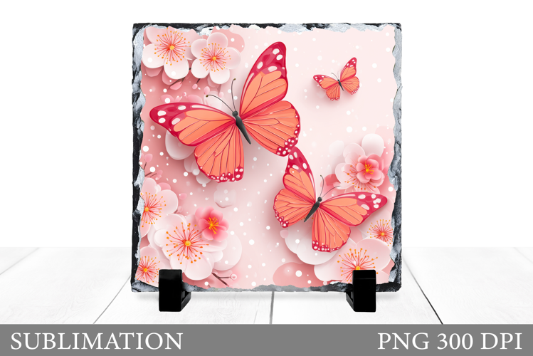Butterflies Sublimation. Butterflies Slate Sublimation