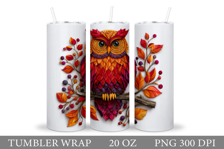 Owl Tumbler Design. Owl Sublimation