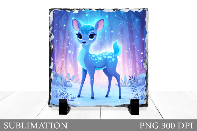 Christmas Deer Sublimation. Christmas Deer Slate Design