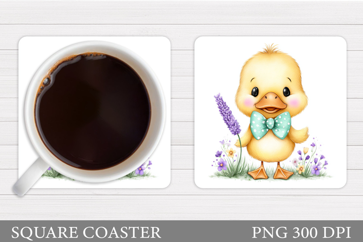 Spring Duck Coaster Design. Spring Coaster Sublimation