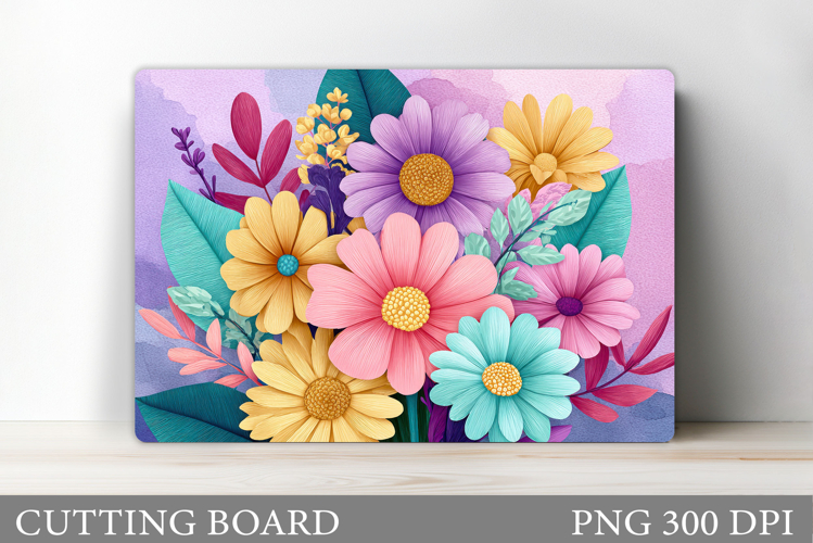 Flowers Cutting Board. Floral Cutting Board Sublimation
