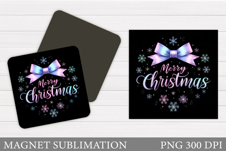 Christmas Magnet Design. Winter Magnet Sublimation example image 1