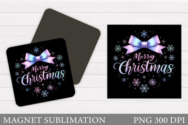 Christmas Magnet Design. Winter Magnet Sublimation