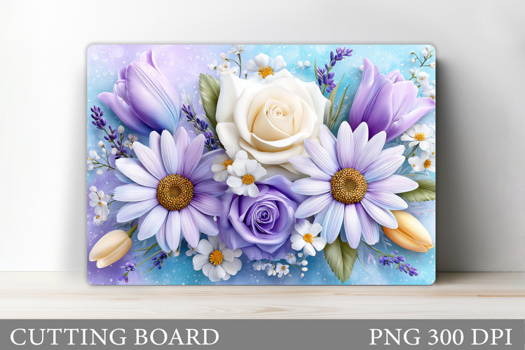 Flowers Cutting Board. Floral Cutting Board Sublimation