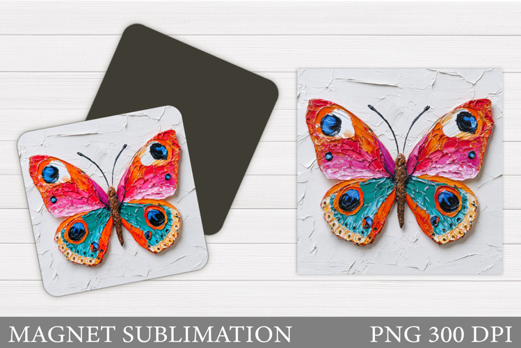 Butterfly Sublimation. Butterfly Magnet Design
