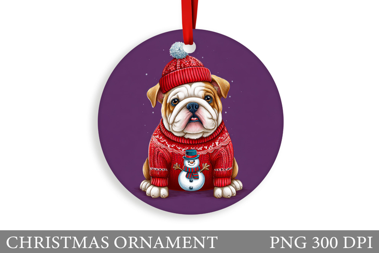 Cute Dog Christmas Ornament. Christmas Ornament Design