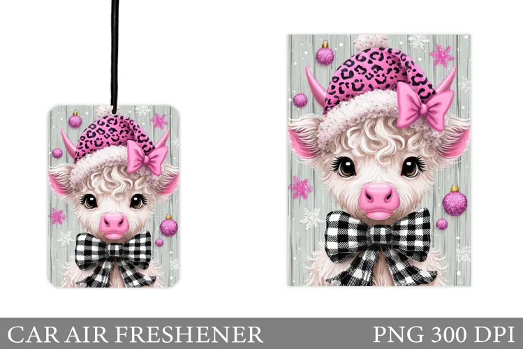 Christmas Cow Car Air Freshener. Christmas Car Air Freshener