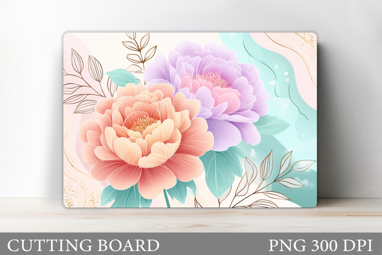 Flowers Cutting Board. Floral Cutting Board Sublimation