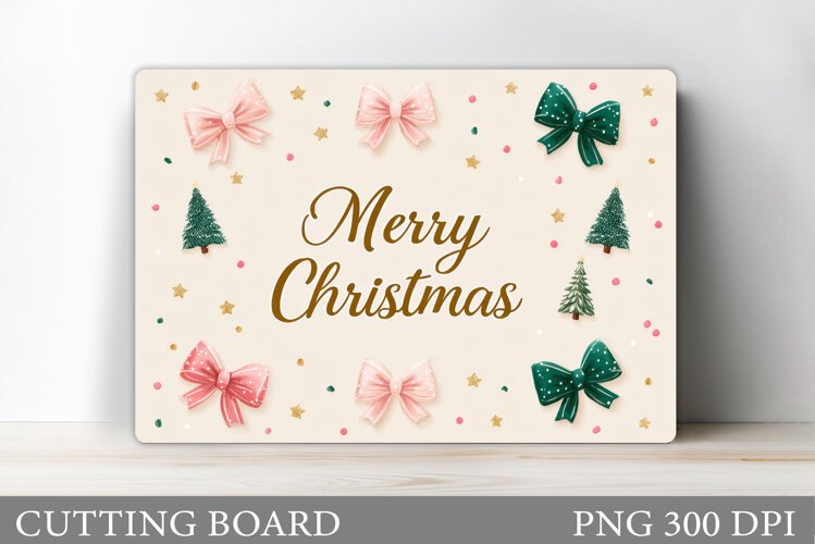 Merry Christmas Cutting Board. Christmas Cutting Board example image 1