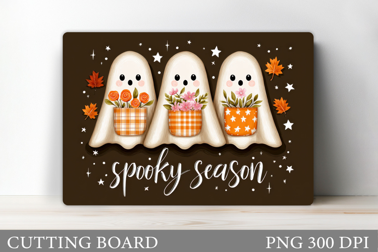 Ghost Cutting Board Sublimation. Halloween Cutting Board