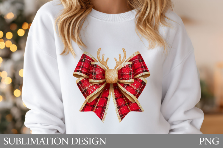 Christmas Bow Sublimation. Christmas Bow T-Shirt Design