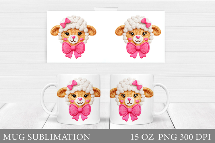 Cute Lamb Mug Sublimation. Cute Lamb Sublimation