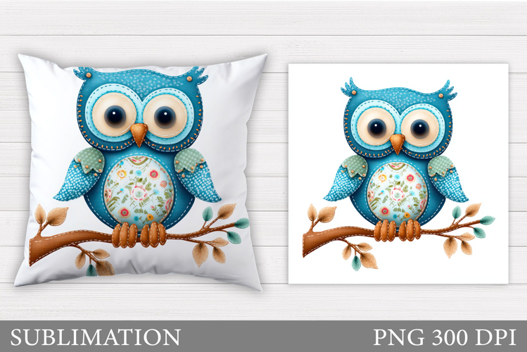 Cute Owl Pillow Design. Cute Owl Sublimation