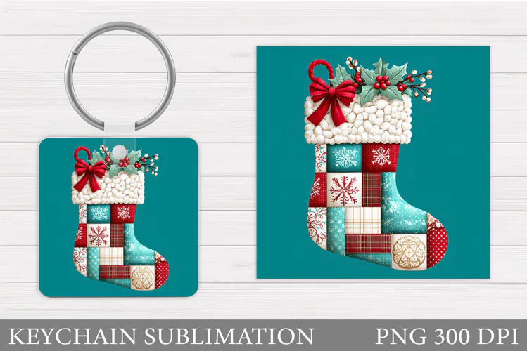 Christmas Keychain Design. Christmas Sublimation