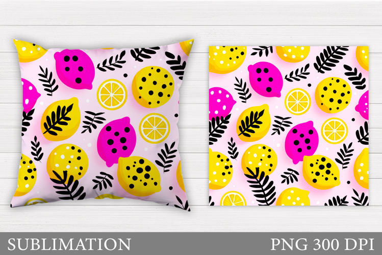 Lemons Pillow Design. Lemons Sublimation