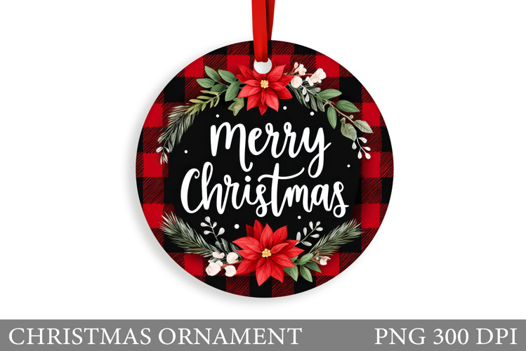 Christmas Ornament Sublimation. Merry Christmas Ornament