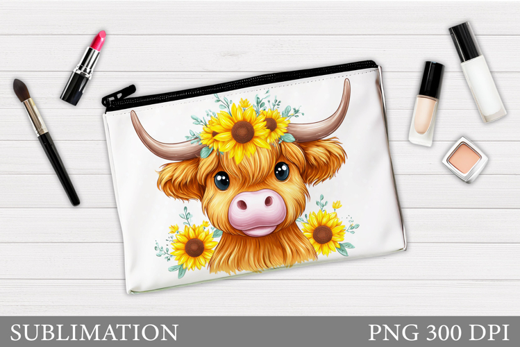 Cow Cosmetics Bag Design. Cow Makeup Bag Sublimation