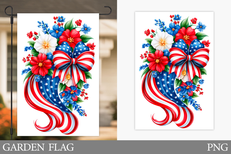 Patriotic Garden Flag Sublimation. Patriotic Day Garden Flag