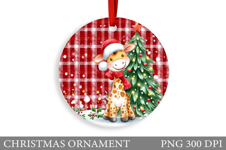 Cute Giraffe Christmas Ornament. Christmas Ornament Design