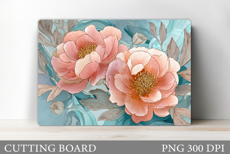 Flowers Cutting Board. Floral Cutting Board Sublimation example image 1