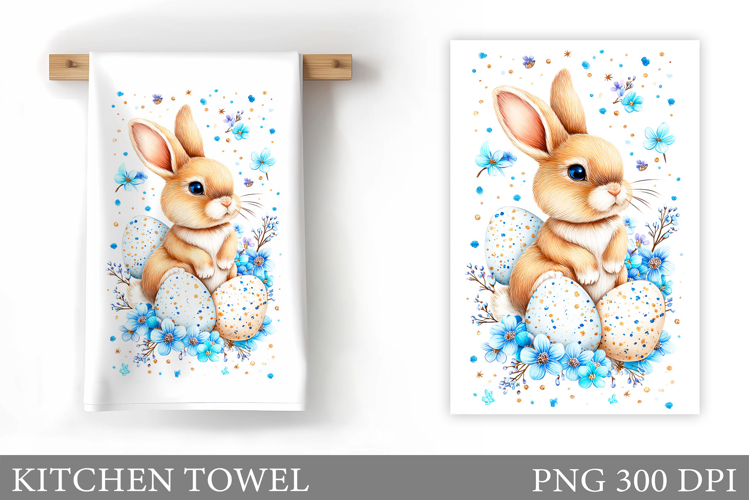 Easter Bunny Kitchen Towel. Bunny Kitchen Towel Sublimation