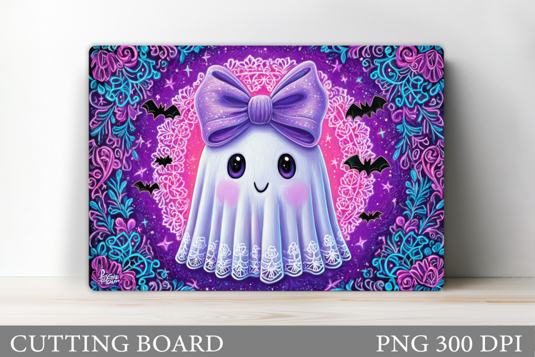 Ghost Cutting Board Sublimation. Halloween Cutting Board
