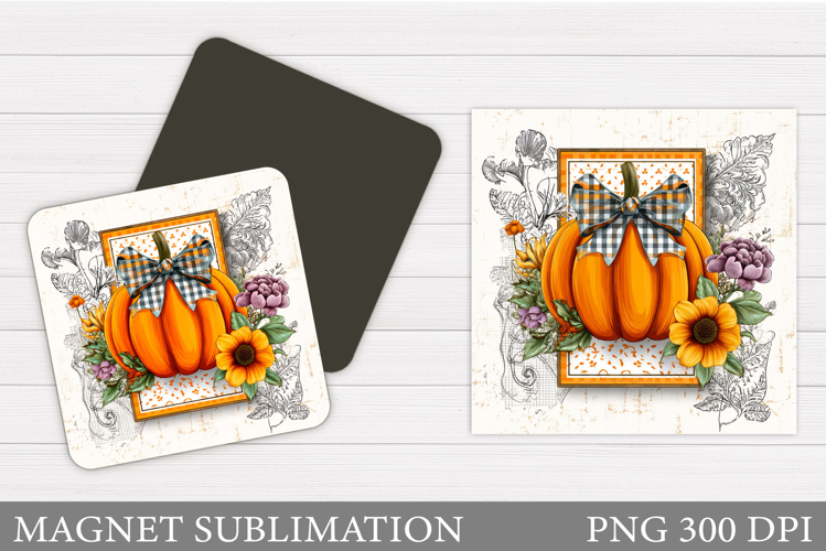 Pumpkin Magnet Design. Pumpkin Sublimation