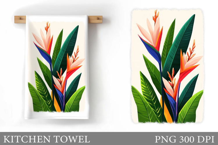 Flowers Kitchen Towel. Floral Kitchen Towel Design