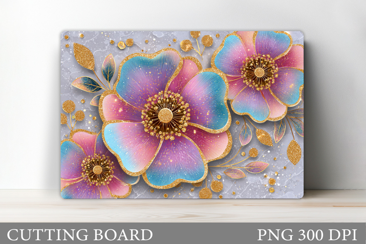 Flowers Cutting Board. Floral Cutting Board Sublimation