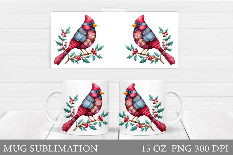 Cardinal Mug Design. Christmas Mug Sublimation example image 1