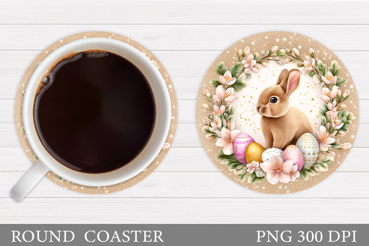 Easter Bunny Coaster. Bunny Easter Coaster Design example image 1