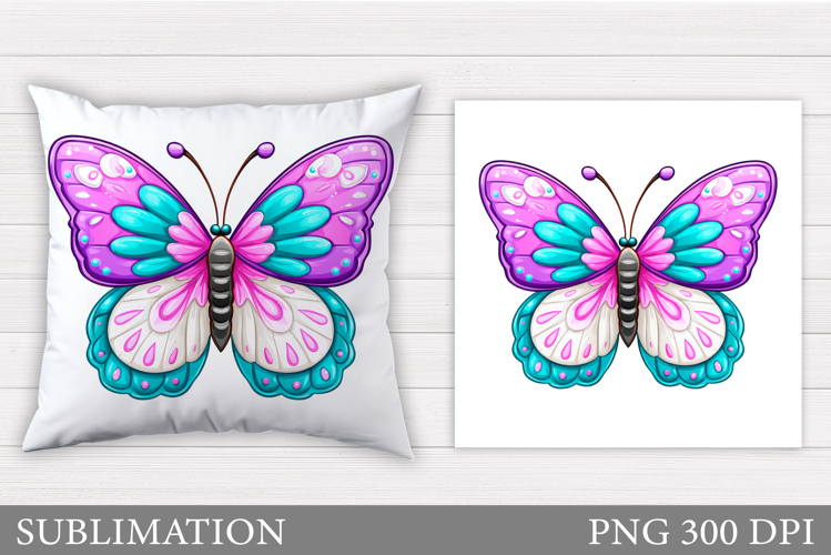 Butterfly Pillow Sublimation. Butterfly Sublimation