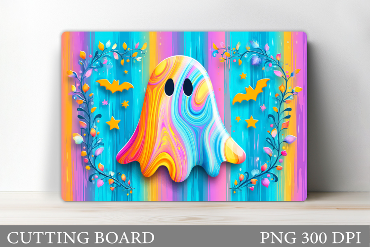 Ghost Cutting Board Sublimation. Halloween Cutting Board