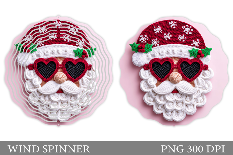 Santa Claus Wind Spinner. Christmas Wind Spinner Design