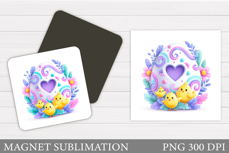 Easter Chick Magnet Design. Chick Easter Magnet Sublimation