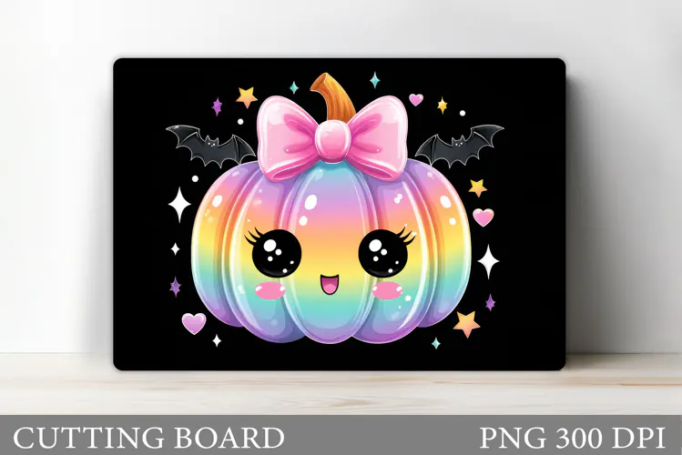 Cute Pumpkin Cutting Board. Halloween Cutting Board Design
