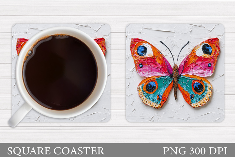 Butterfly Coaster Design. Butterfly Sublimation