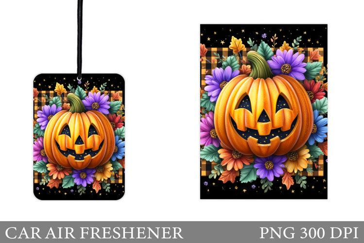 Scary Pumpkin Car Air Freshener. Halloween Car Air Freshener