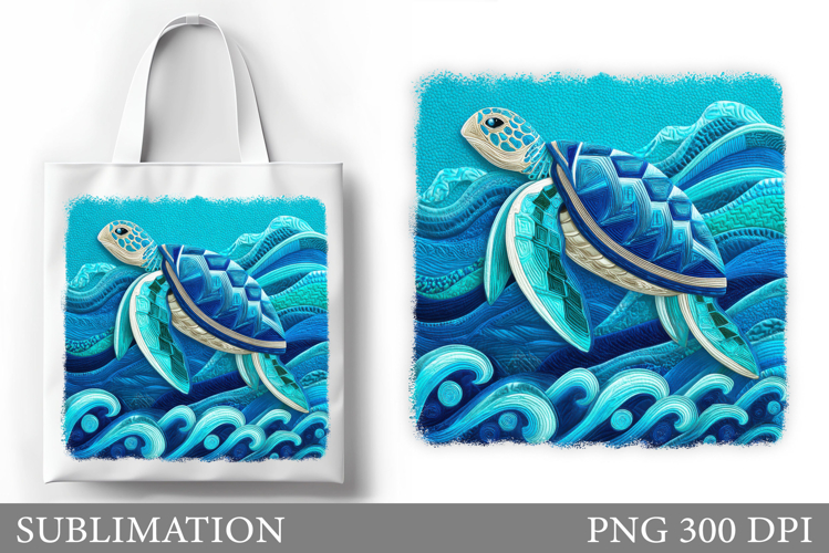 Sea Turtle Tote Bag Sublimation. Turtle Sublimation