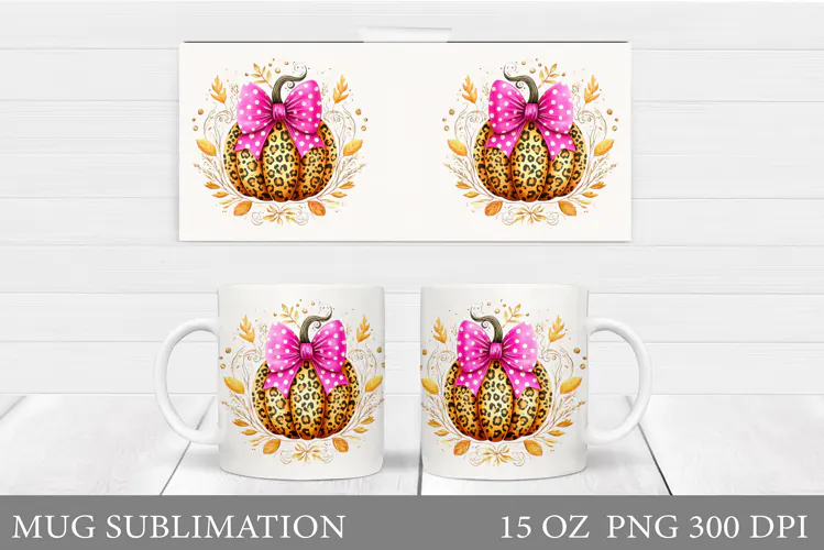 Pumpkin Mug Design. Pumpkin Mug Sublimation