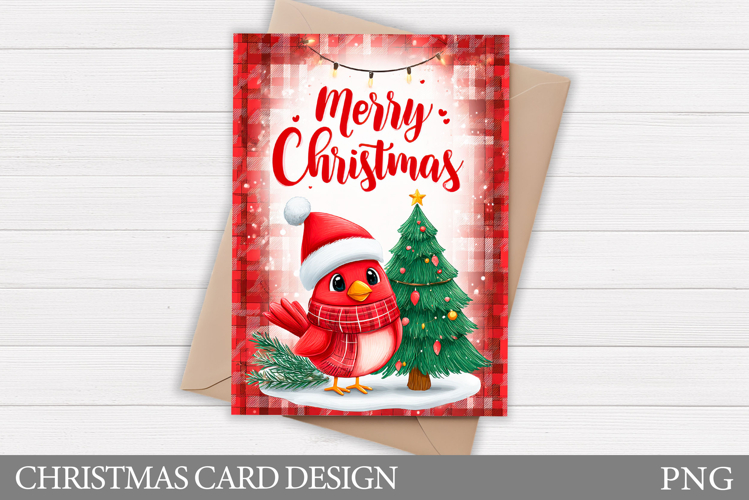 Christmas Cardinal Card Design. Christmas Card Printable