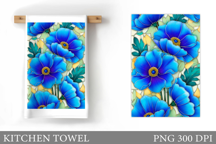 Flowers Kitchen Towel. Floral Kitchen Towel Sublimation