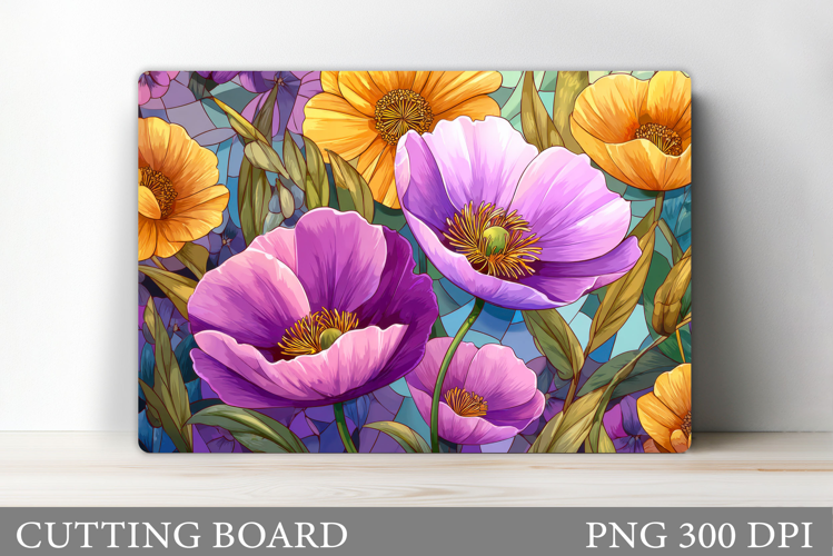 Flowers Cutting Board Sublimation. Wildflowers Cutting Board