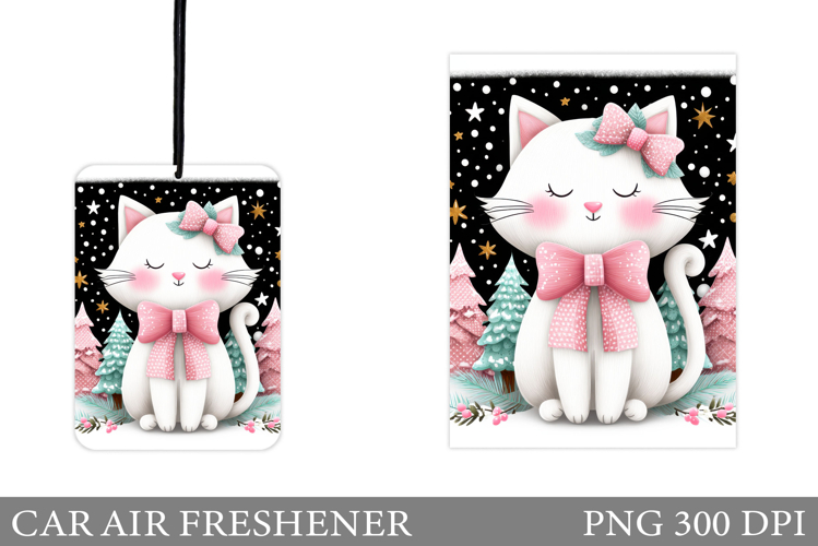 Cute Cat Car Air Freshener. Christmas Car Air Freshener