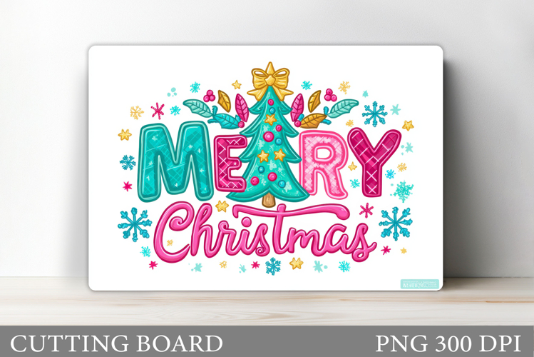 Merry Christmas Cutting Board. Christmas Tree Cutting Board