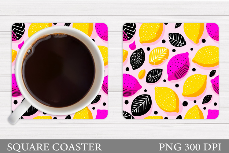 Lemons Coaster Design. Lemons Sublimation