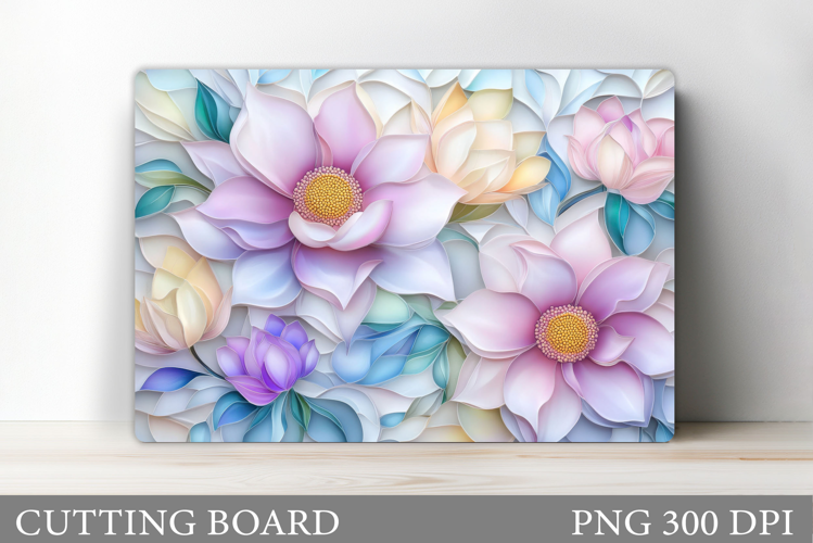 Flowers Cutting Board. Floral Cutting Board Sublimation