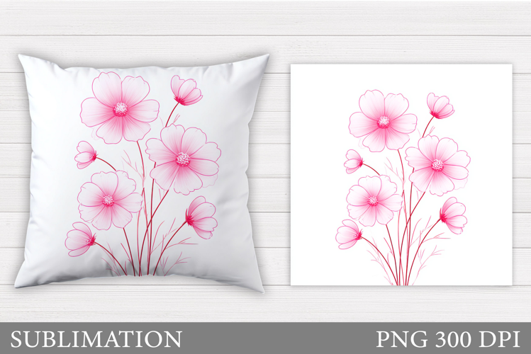 Flowers Pillow Design. Floral Pillow Sublimation