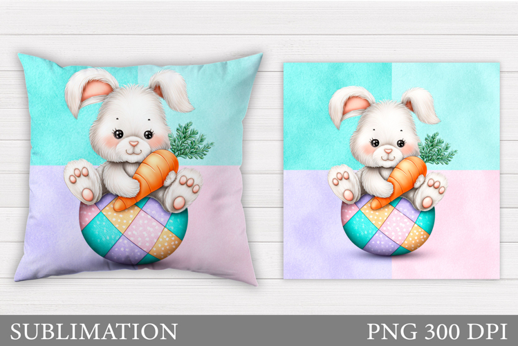 Easter Bunny Sublimation. Easter Bunny Pillow Design