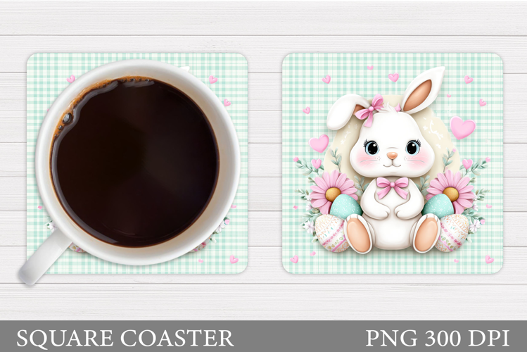 Easter Bunny Coaster Design. Easter Coaster Sublimation